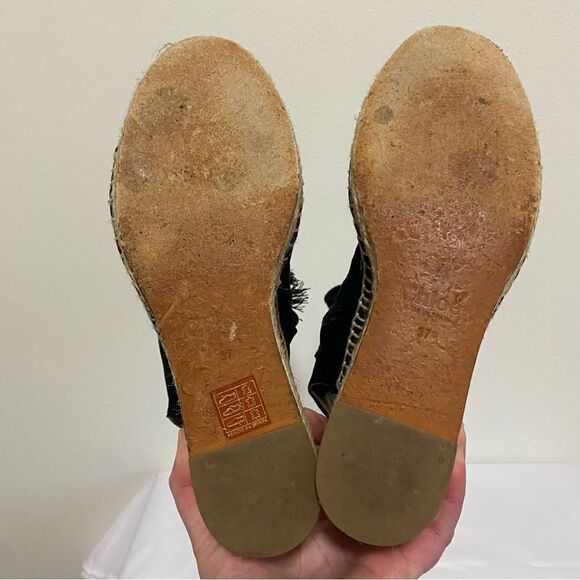 CHLOE Harper Suede Lace up Espadrille Wedge Sandals - Picture 11 of 13